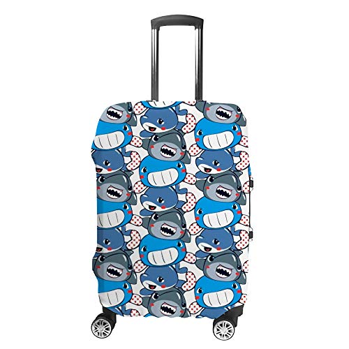 Housse valise lavable motif baleine dauphin protection bagage anti-rayure