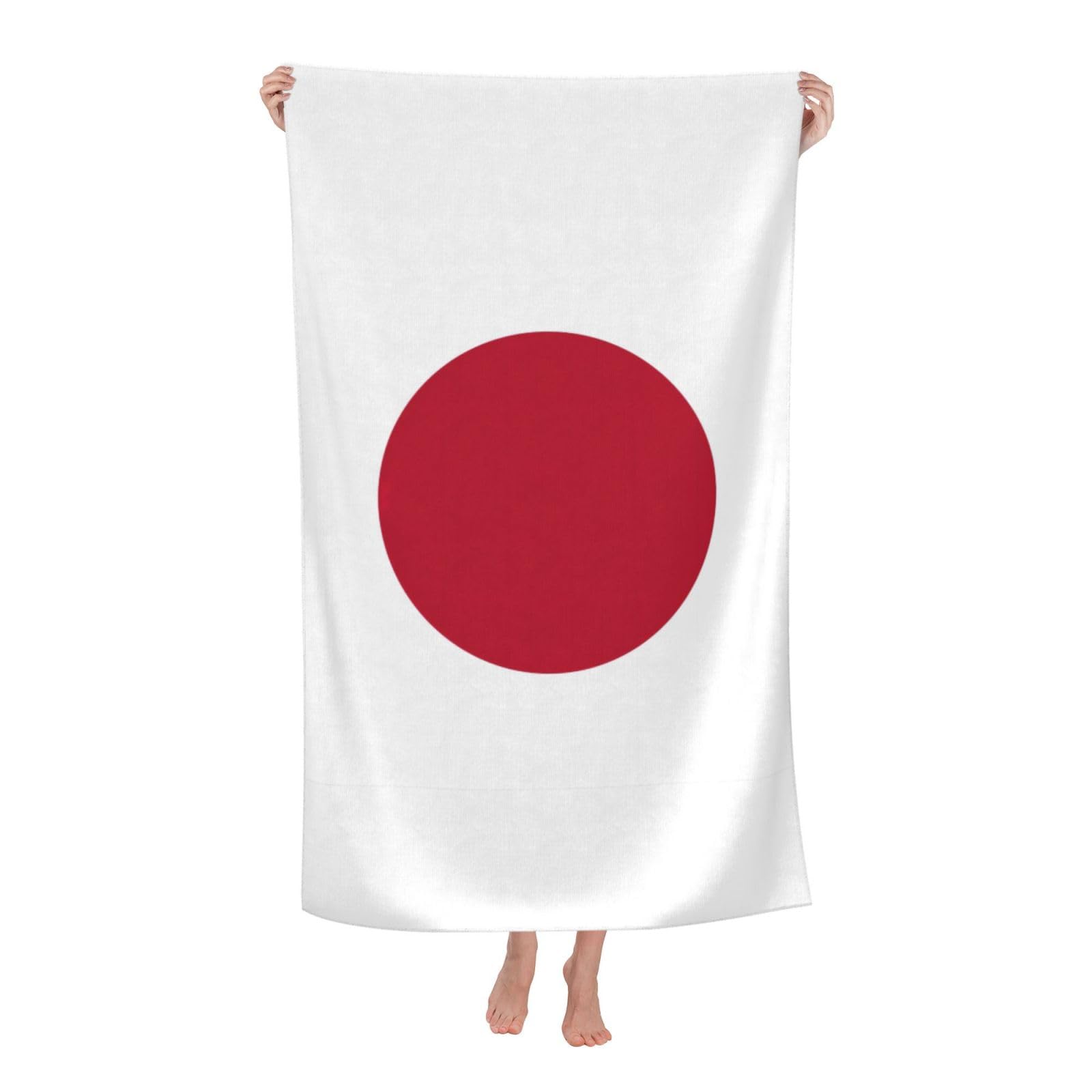 NImongt Japanese Flag Print Oversized Adult Beach Towel For Travel Weekend Getaways Festivals Camping Trips