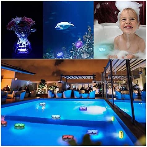 Luzes de piscina USB recarregável submersível Luz de piscina RGB Led Night Light com ventosa Control