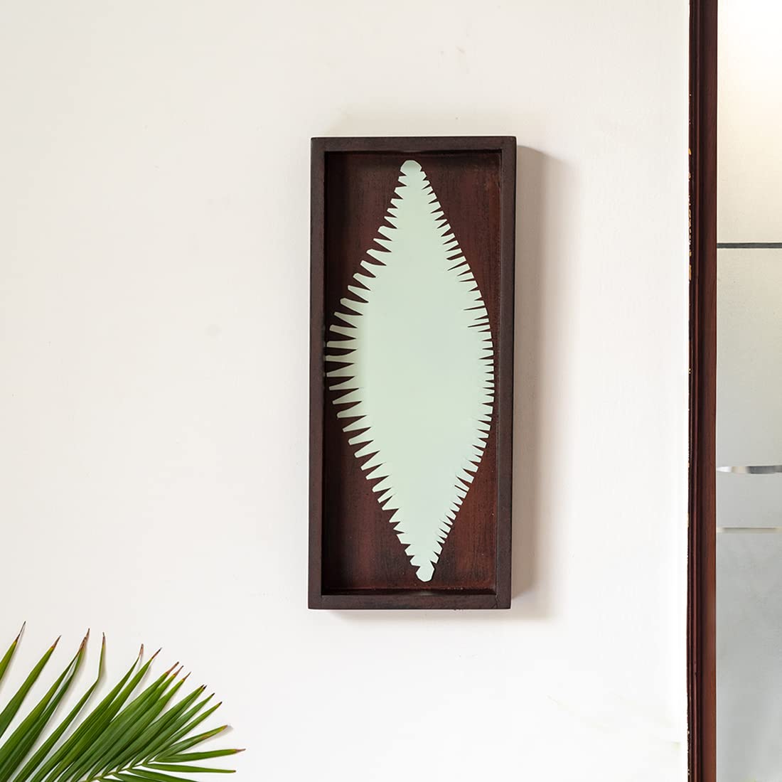 ExclusiveLane Recycled Wooden Wall Décor Hanging Items for Living Room | 'Wooden Foliage' Handcrafted Wall Hangings for Home Decoration (14 Inch)-image-23