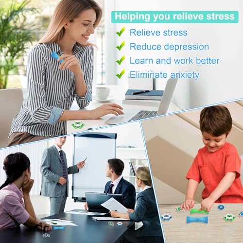 HA BIN 14 Stücke Fidget Toys Set, Stimming Toys Autism, Anti Stress Spielzeug Set, für Erwachsene und Kinder, Zappelspielzeug, Spinner, Stressabbau-Spielzeug