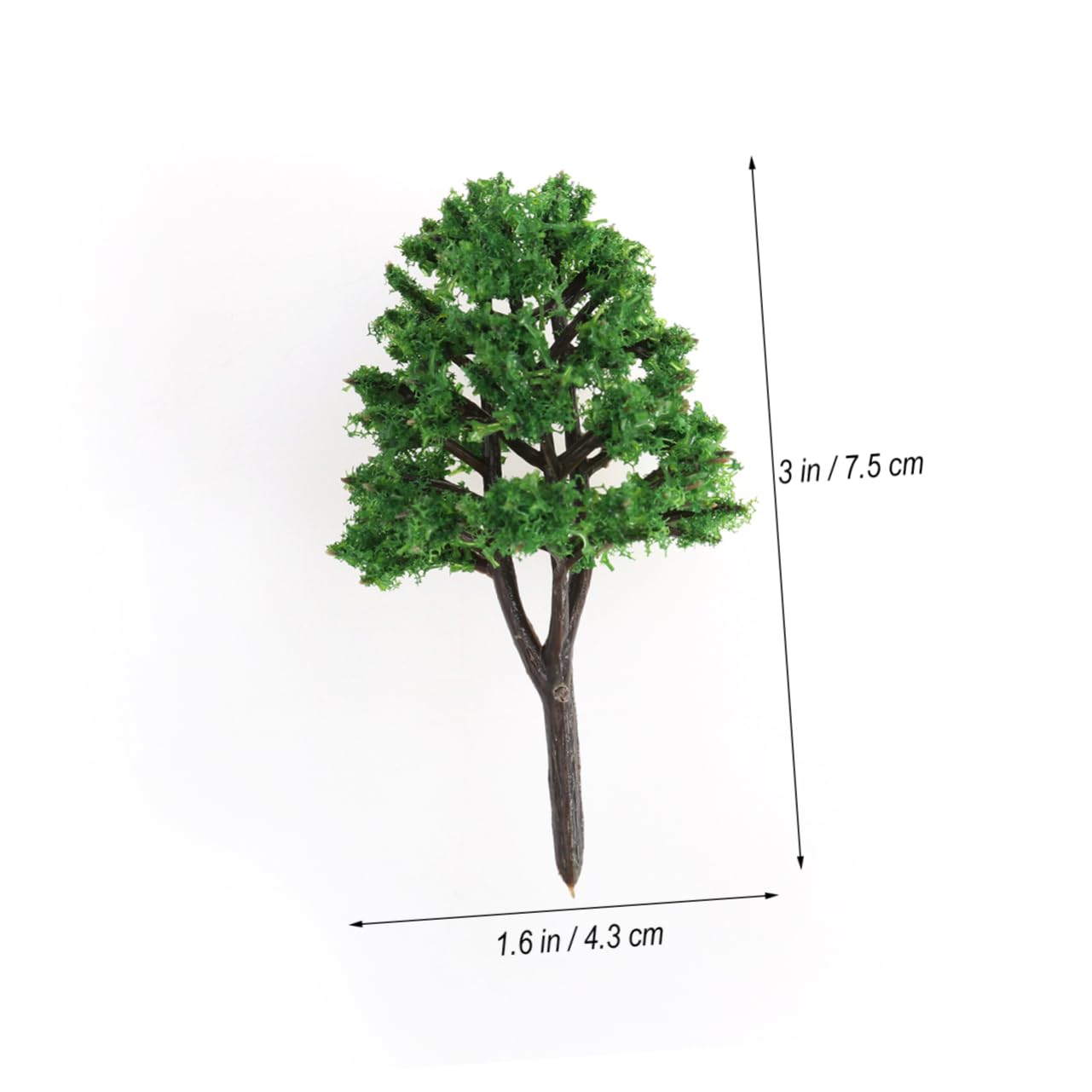 TEHAUX 5 Juegos De Árboles Verdes para Maquetas De Paisajes Escala 1:150 para Dioramas (20 Unidades)