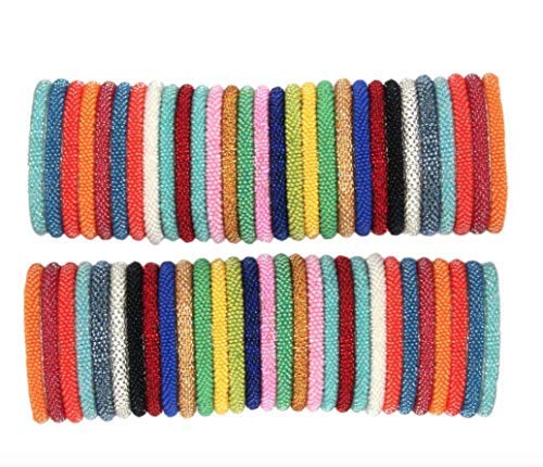 12 Solid Random Mix Bracelets Nepal bracelets Crochet Bracelet (SET OF 12)2