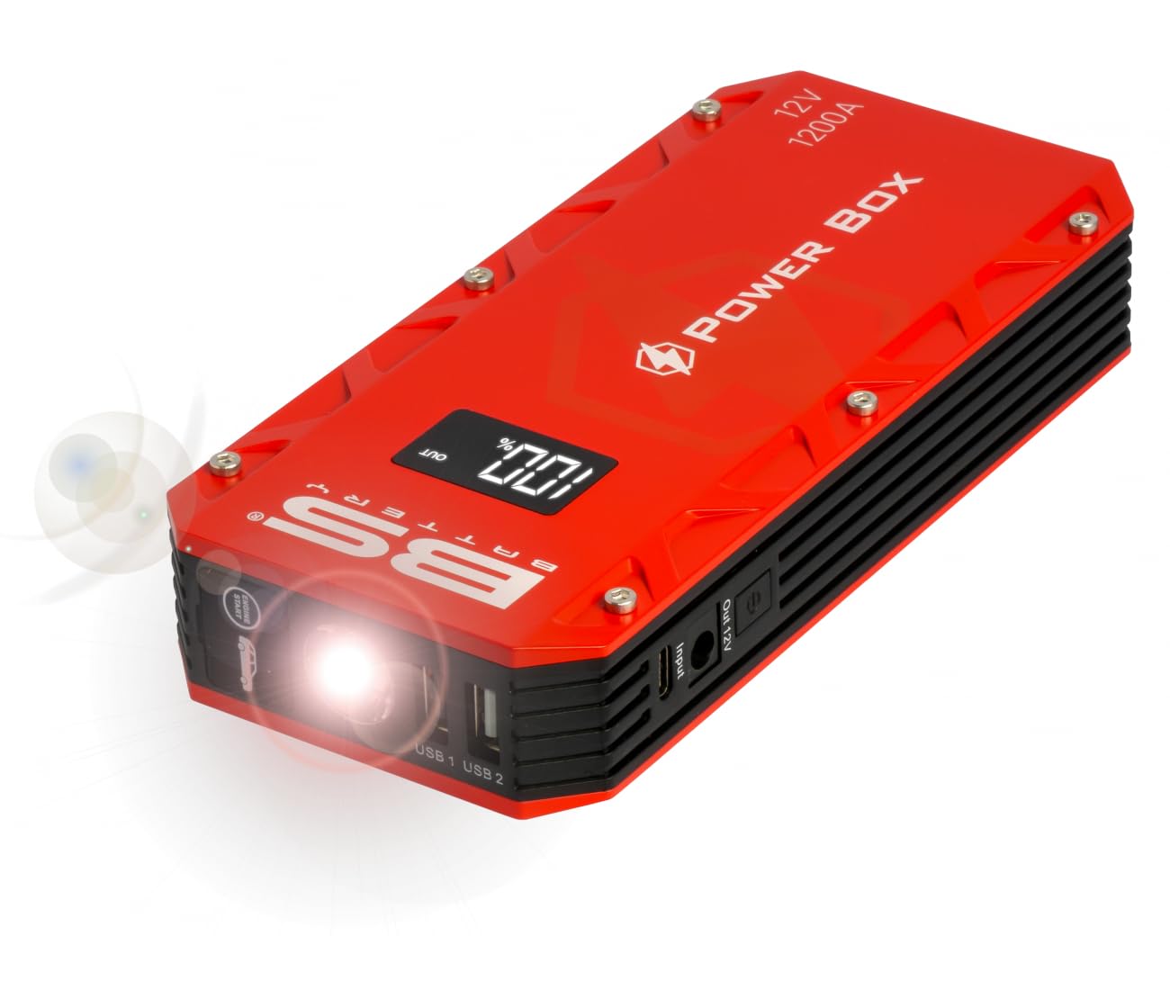 Compatible avec/Remplacement pour Booster de batterie BS BATTERY Power Box PB-02 avec chargeur USB / 700559