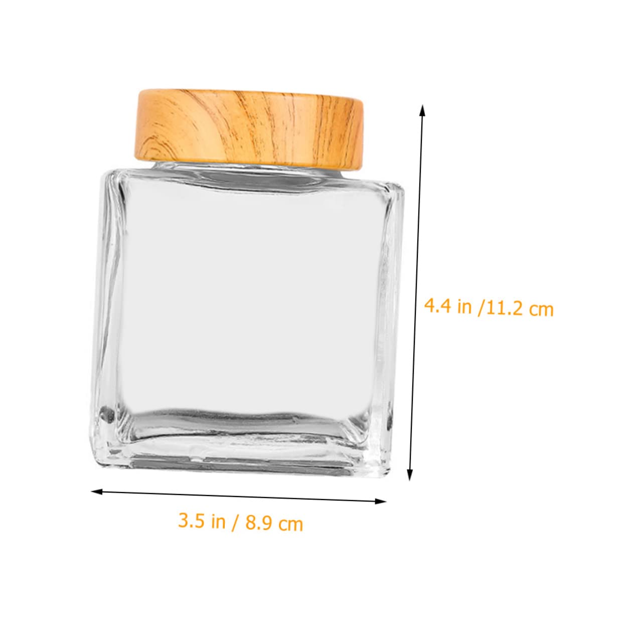 Ciieeo 2pcs Glass Honey Jars with Wood Lid Airtight Honey Dispenser for Syrup Jam and Spices and Easy to Clean Kitchen Storage