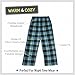 Mad Dog Boys Pajama Pants - Soft Fleece PJ Bottoms for Kids - Buffalo Plaid Lounge Pants, Warm & Comfy Microfleece 2PK Set - Size: 10-12, Blue/Black Plaid