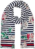 Joules Women's Conway Printed Scarf - Blue Stripe Floral - One Size