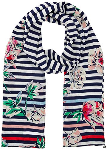 Joules Women's Conway Printed Scarf - Blue Stripe Floral - One Size #TOP18
