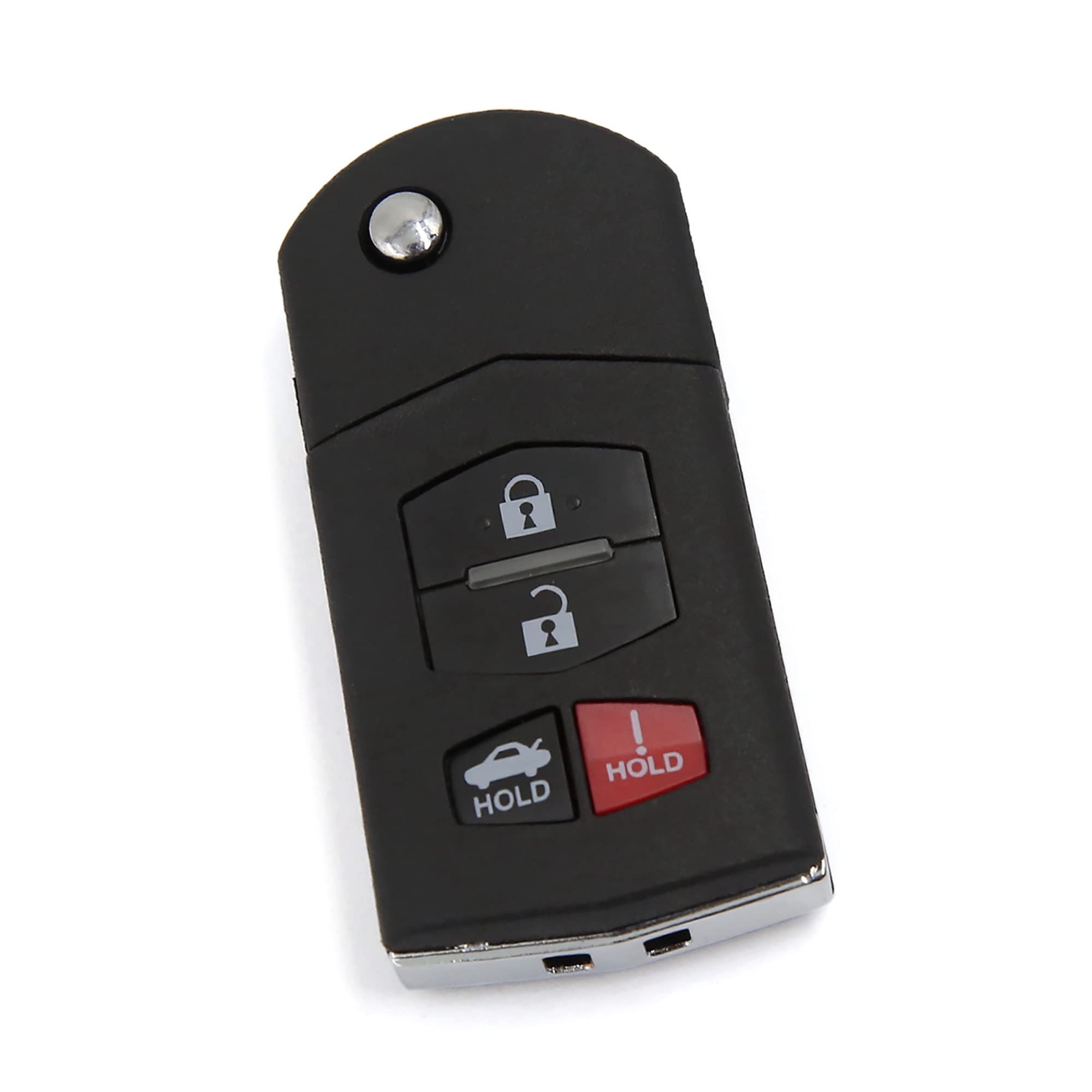 Funda BBM4-67-5RY de alta calidad para llave inteligente Mazda 3 con acabado negro 8