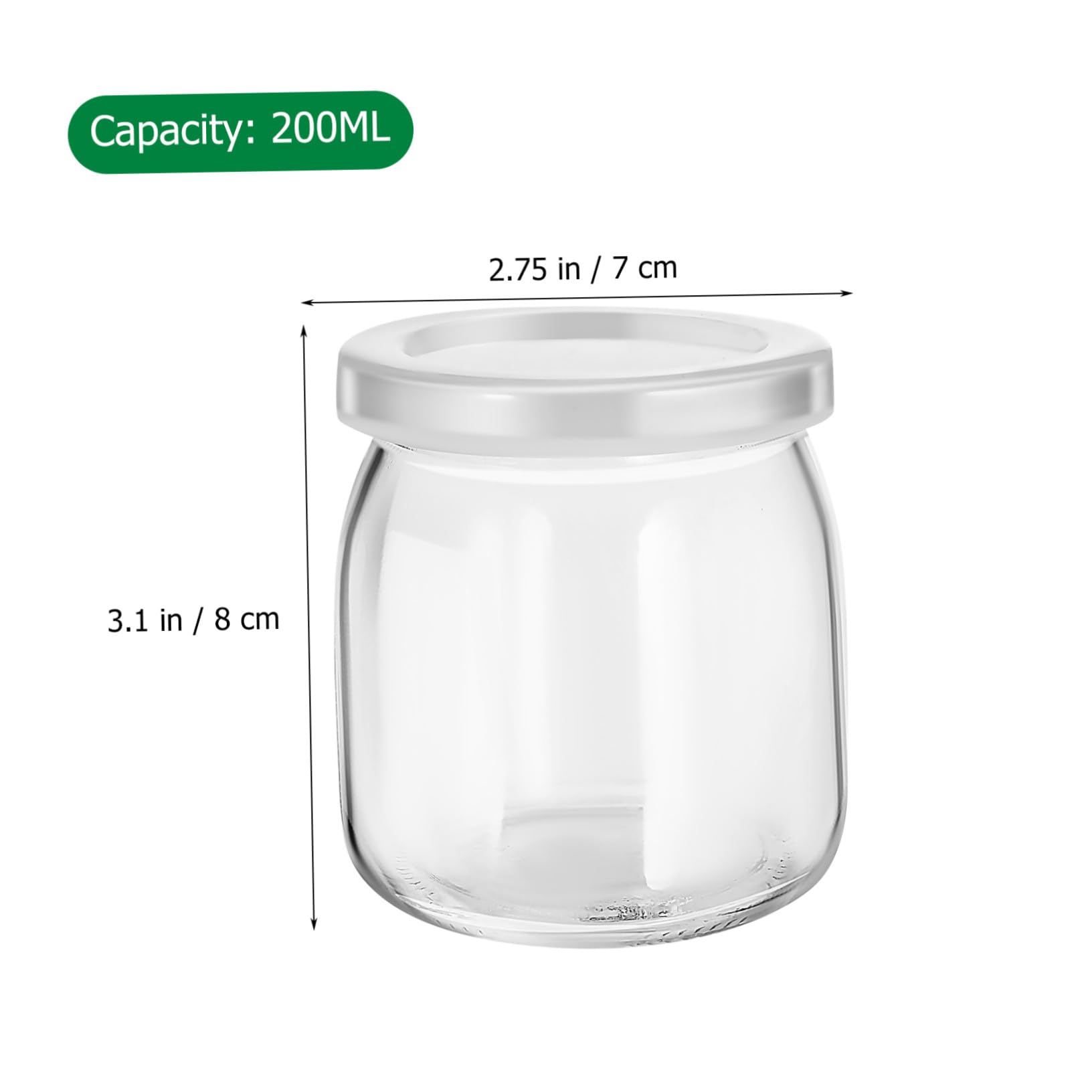 PRETYZOOM 12 Stück Teiliges Hitzebeständige Glas Joghurtgläser mit Deckel Kleine Mehrzweck Puddinggläser für Desserts Marmelade Honig Babybrei Sicher Praktisch Vielseitig Einsetzbar