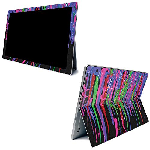 Image of MightySkins Carbon Fiber Skin for Microsoft Surface Pro 7 - Drips | Textured Carbon Fiber Finish | Easy to Apply, Remove, and Change Styles | Made in The USA