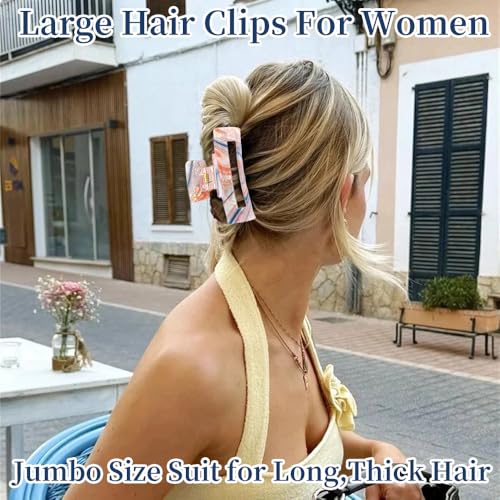 Pinza para cabello acrílica rectangular de 4.1 pulgadas miniatura 6