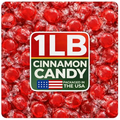 Cinnamon Hard Candy Individually Wrapped by Cambie - 1 lbs of Hard Candy