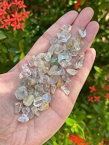 Image of GAF TREASURES 2 oz Lot Natural Semi Tumbled Lemon Topaz Gemstone Chips, Lemon Topaz Crushed Mini Crystals, Undrilled Crystal Chips