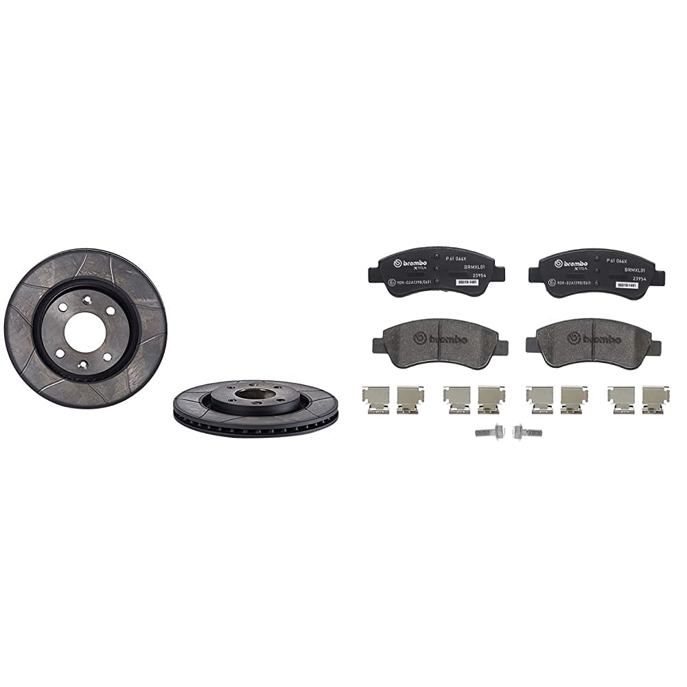 Brembo Max 09.8695.75 - Disco Freno Baffato (Set Di 2) - Anteriore & P 61 066X Pastiglia Freno