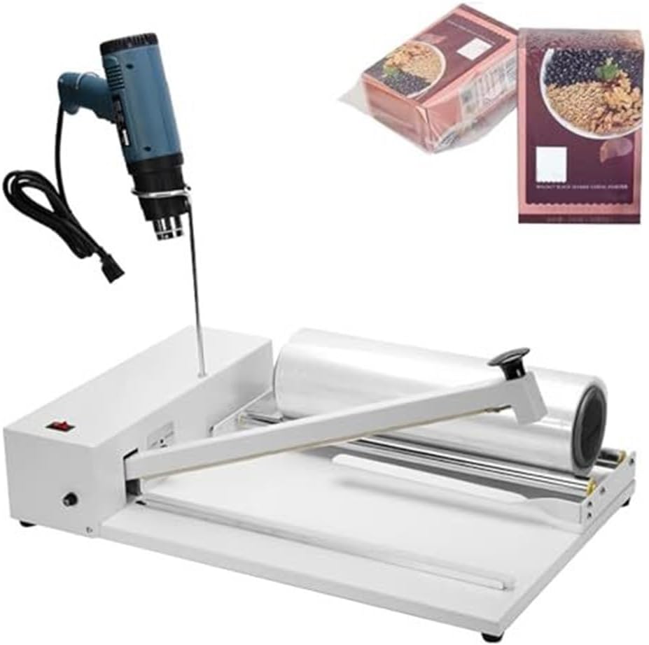 2-in-1 shrink wrap machine with adjustable temperature, heat gun and seal length up to 60 cm(450mm)