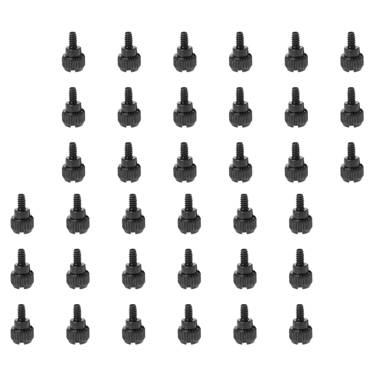 KOMBIUDA 100pcs Knurled Thumb Screw for Desktop Computer Case Easy Hand Installation Durable Chassis Fixing Screws Compatible with Computer Cases Black Finish-picture-14