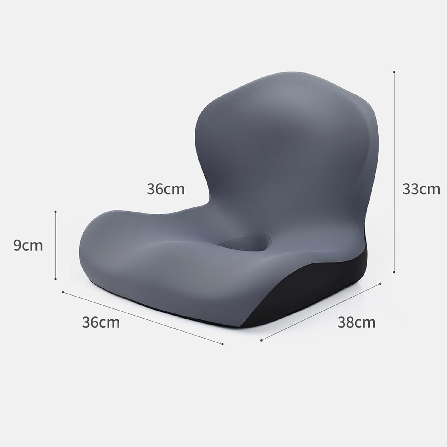 Cojin Silla Oficina con Almohada de Apoyo Lumbar,Cojin Ergonomico de Espuma Viscoelástica para Silla de Oficina,Coche,Uso Doméstico y Viajes,Soporte para Espalda y Glúteos