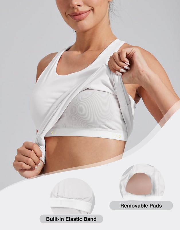 Pioneer Camp Top sportivo da donna con reggiseno integrato, traspirante, per donna, sportivo, fitness, comoda canotta yoga, top sportivo per palestra e allenamento