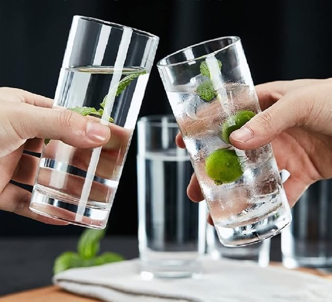 Red-Rubby Premium Water and Juice Glasses Set of 6 and Borosilicate Glass Jug Set Combo,(6 PC Glasses 300ML and 1 Water Jug 1.8 Liter), Transparent, Glass and Jug Set for Dining Table 2
