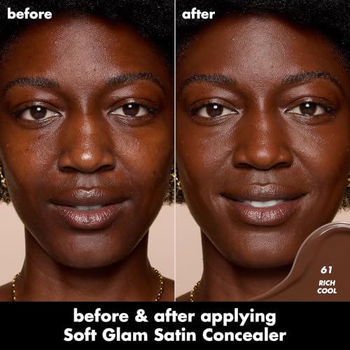 Image of e.l.f. Soft Glam Satin Concealer, Medium Coverage For Blemishes & Under-Eye, Crease-Resistant, Long Lasting, Vegan & Cruelty-Free, 61 Rich Cool