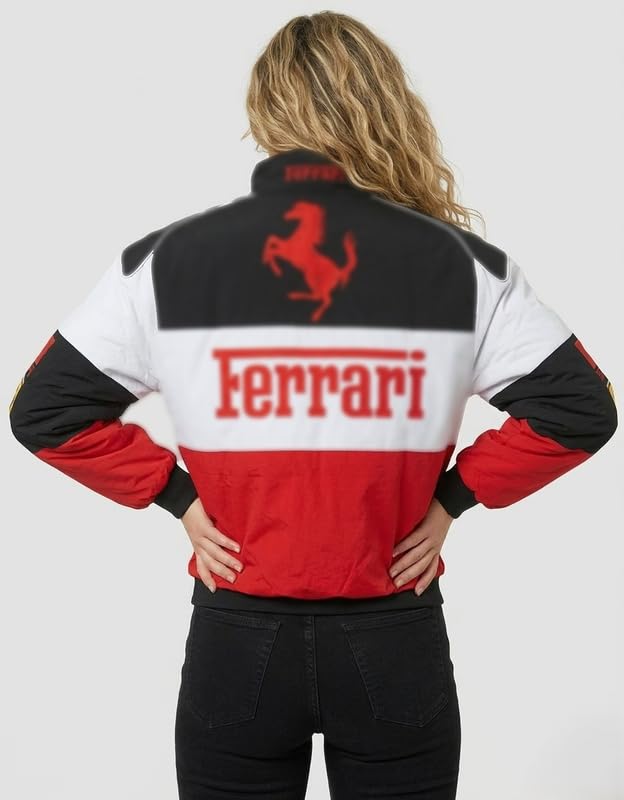 Image of Besick F1 Jacket Full-Zippper Bomber with All Over Patches Outwear For Women