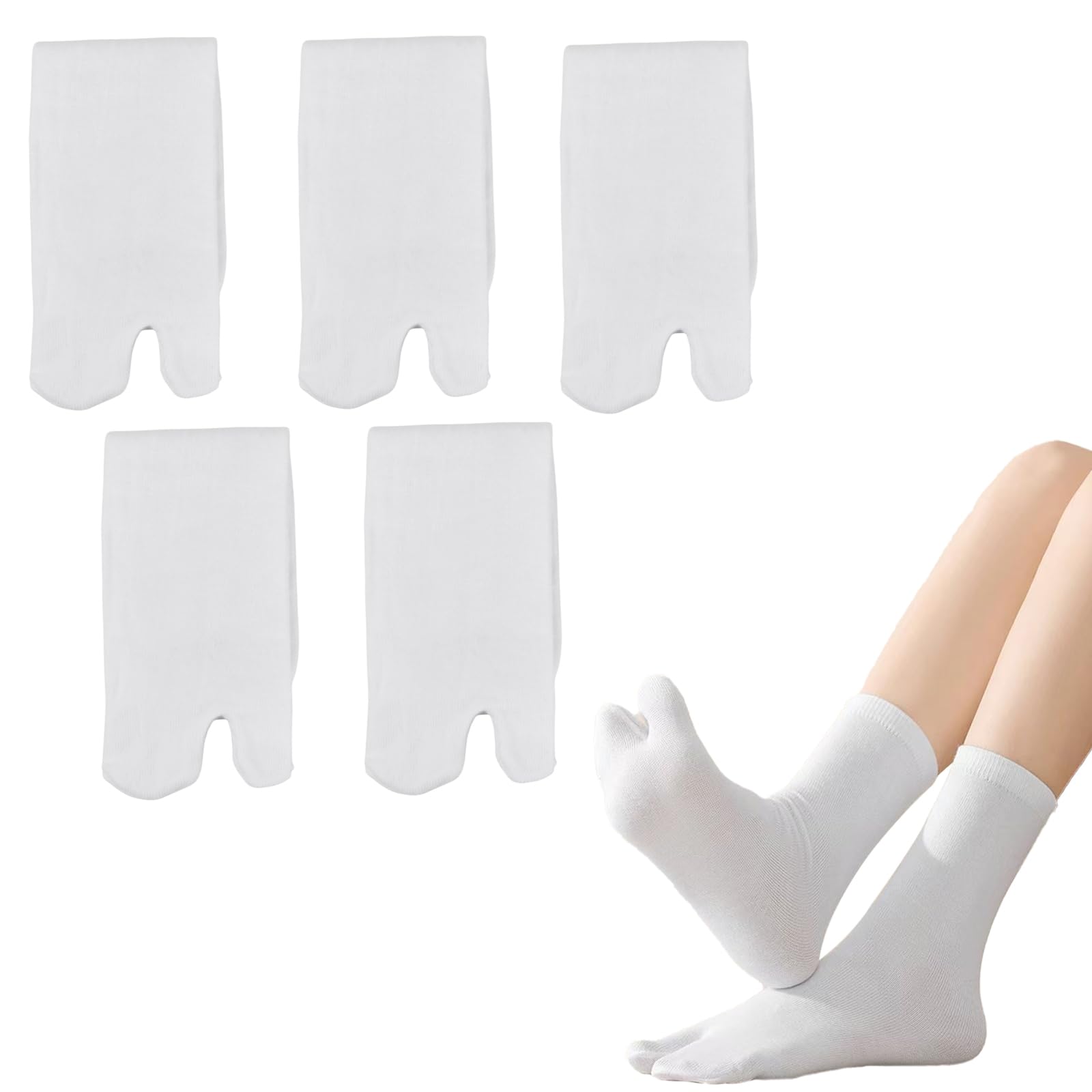 10 Paia Calzini Tabi Con Imbottitura For L'avampiede Imbottiture For Scarpe Larghe Mezzi Calzini Che