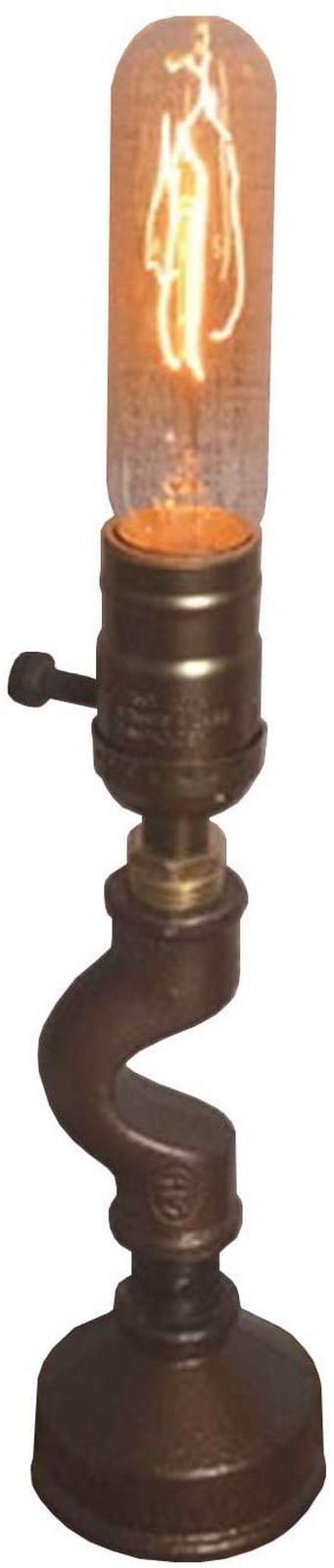 FEE-ZC Vintage Table Lamp Retro Industrial Iron Water Pipes Desk Lamp with Switch On The Cable E27