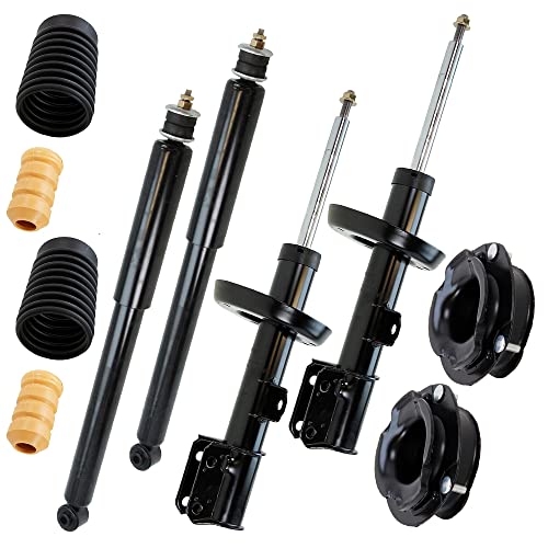 ATEC Germany 4x amortisseurs à gaz avant et arrière jambe de suspension y compris palier de dôme &, kit de protection contre la poussière, Compatible avec...