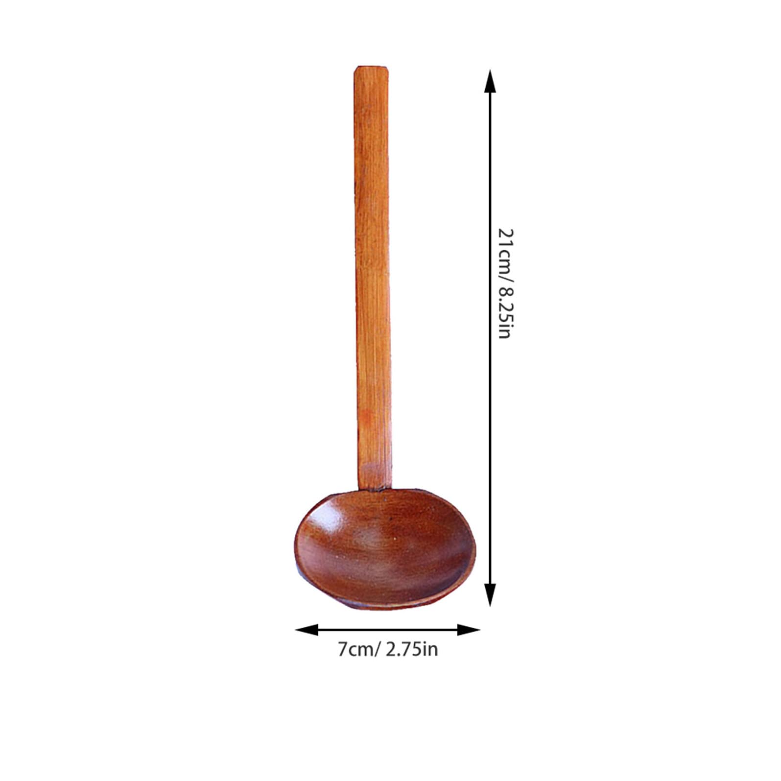 Sosoport 4pièces Lot de Cuillères à Ramen Bois Long Manche Forme Octogonale Ustensiles de Cuisine Polyvalents pour Soupe et Porridge