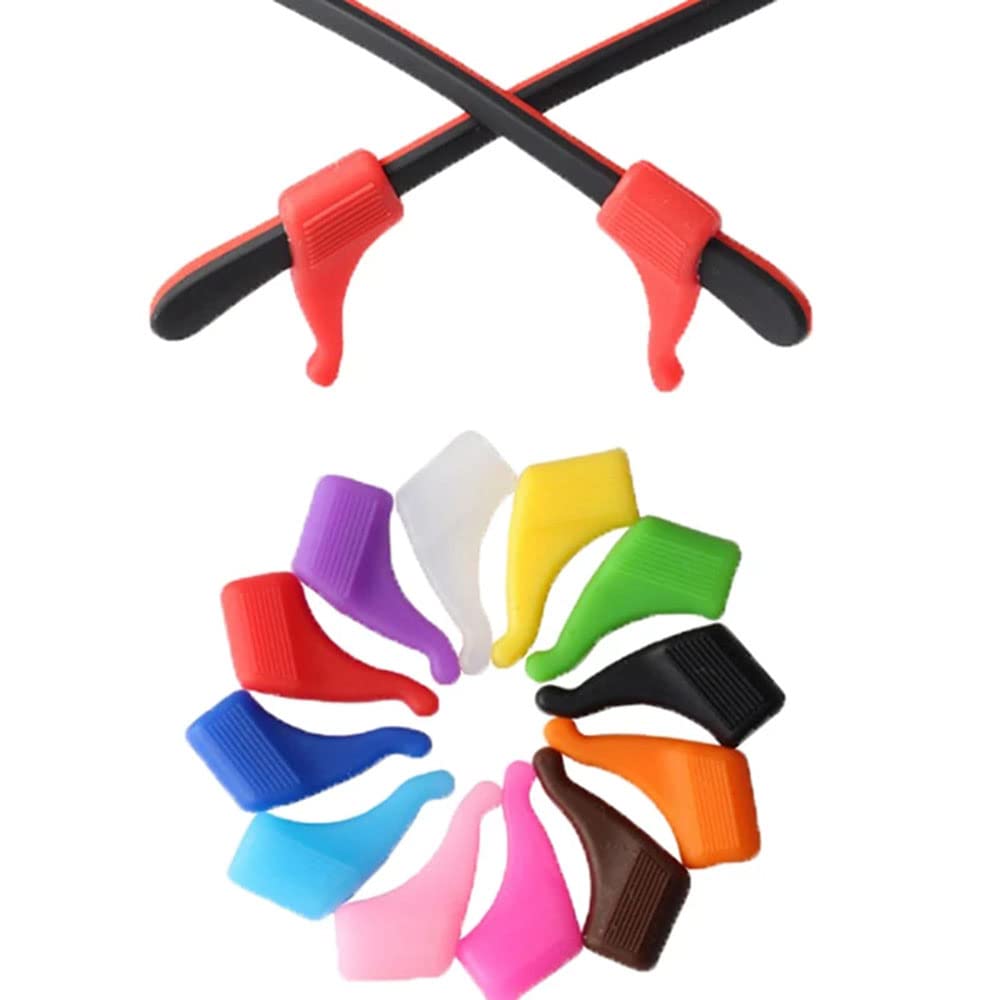 12 Paia Occhiali Ear Grip Hook in Silicone Supporti Punta Tempiale Vista Antiscivolo Gancio Ferma Occhiali in Silicone