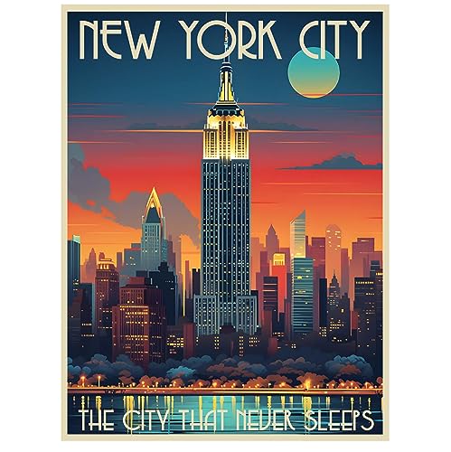 Imán decorativo souvenir de Nueva York 2 pulgadas