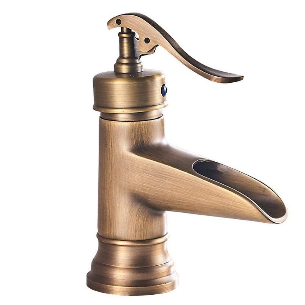 Rubinetto per lavabo da Bagno Bocca a Cascata Miscelatore per lavabo monocomando Rubinetto per lavabo monoforo Rubinetto per Acqua Calda e Fredda