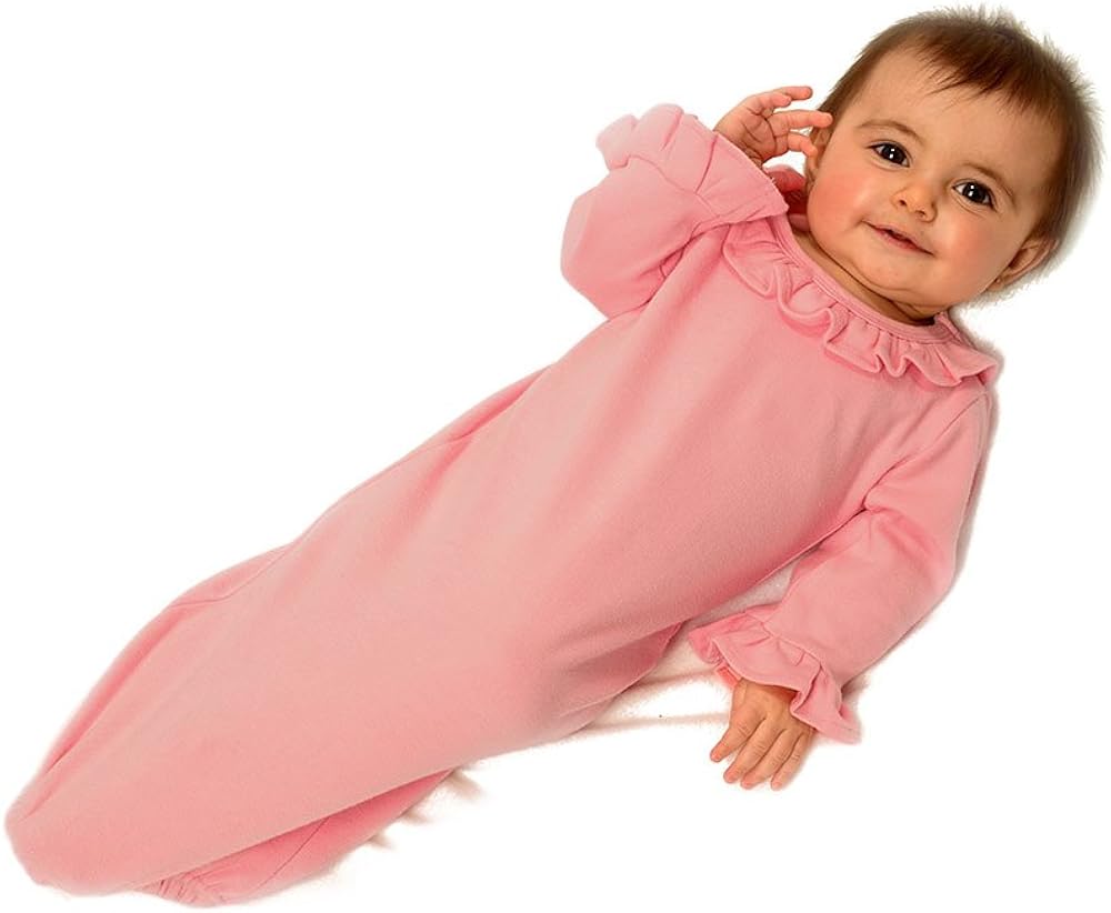 ruffle newborn gown