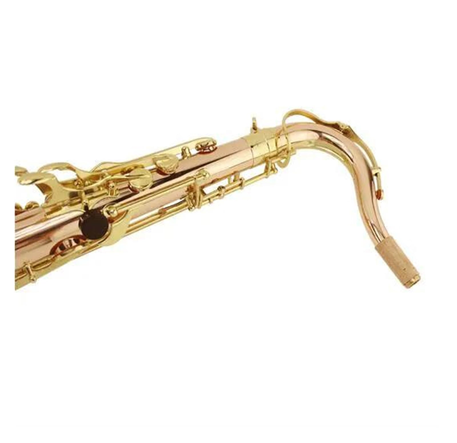Instrumento saxofón Saxofón Tenor BB, Calidad, Bronce Fósforo, Laca Dorada, Saxofón Plano B, Saxofón para Tocar Instrumentos Musicales con Estuche