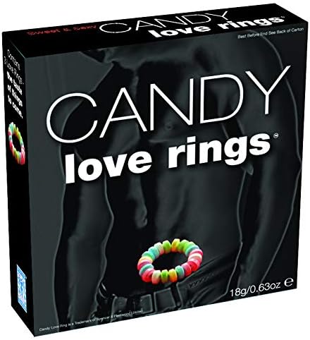 Great Gift Present idea Great for Christmas, Birthday, Stocking Fillers, Secret Santa - Candy: Love RingLight Hearted Party Snacks - Ideal for Men, Women, Man, Lady
