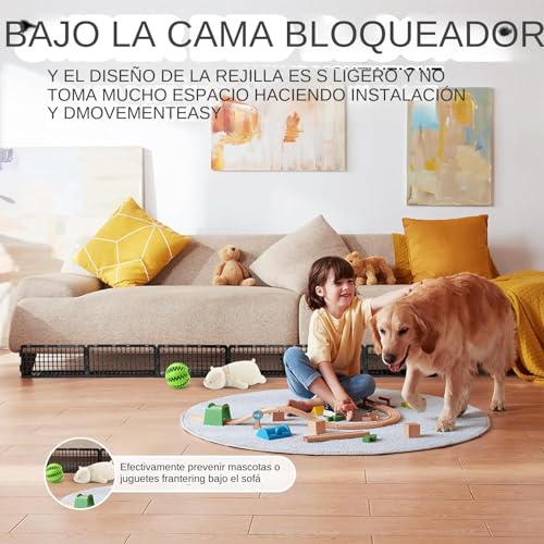 Bloqueador bajo sofá con 12 piezas protectoras para evitar la pérdida de objetos en casa 3