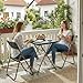 Sekey Balkonset 3 Teilig Klappbar, Balkonmöbel Set Kleiner Balkon 2 Personen, Balkon Möbel Set Rattan Wetterfest, Belastbarkeit Klappstuhl 200KG & Klapptisch 50KG