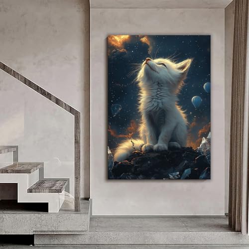 Décoration salon originale avec tableau animal drôle 60x80cm