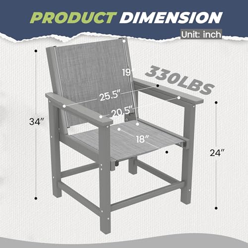 Image of Amopatio Outdoor Dining Chairs Set of 4