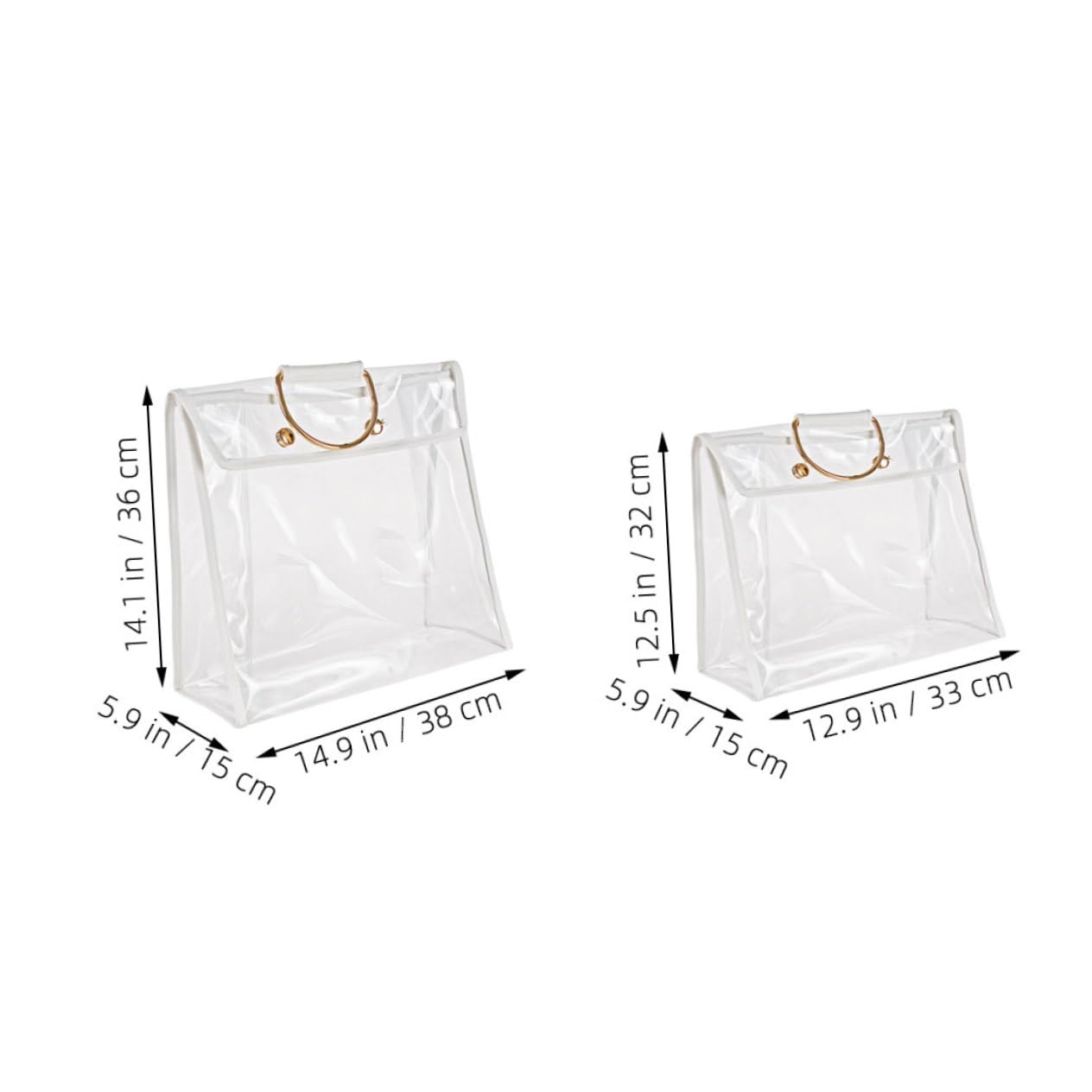 Homoyoyo Organizadores de Bolsos Transparentes PVC Colgantes 2 Piezas | Identifica Contenido al Instante, Almacenamiento Suspendido, Formato para Mantas y Mochilas