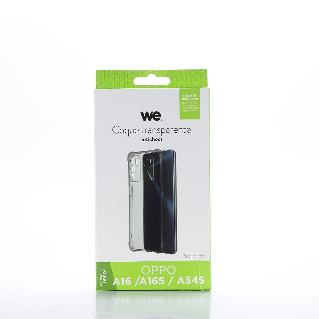 WE Custodia protettiva TPU Oppo A16 /A16S / A54S Trasparente: Anti-Urto, Ultra Resistente - Semi-Rigido - Aspetto del telefono conservato
