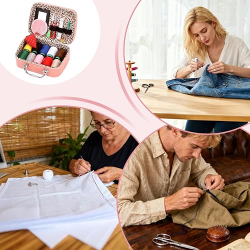 Kit de costura compacto para principiantes con estuche de 22 piezas para arreglar ropa 4