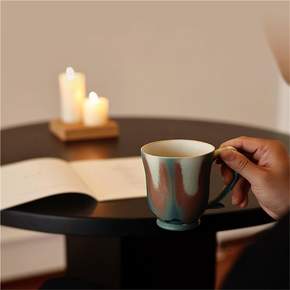 Tazas 1 Juego de Tazas café Azules, Capacidad 10.15 oz, Taza cerámica esmaltada Color for Uso Personal o Oficina Tazas de Café