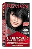 Revlon ColorSilk Beautiful Color, Soft Black [11] 1 ea (Pack of 2)