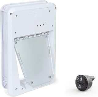 PetSafe Electronic Pet Door - Rust-Proof Programmable Smart Collar-Activated Dog or Cat Entry - Easy Installation & Space-Saving Design - Small - Fits Pets Up to 15 lb