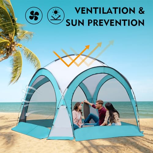 CAMPMORE W3.65 x W3.65M Gazebo Large Event Shelter with LED - Image 4