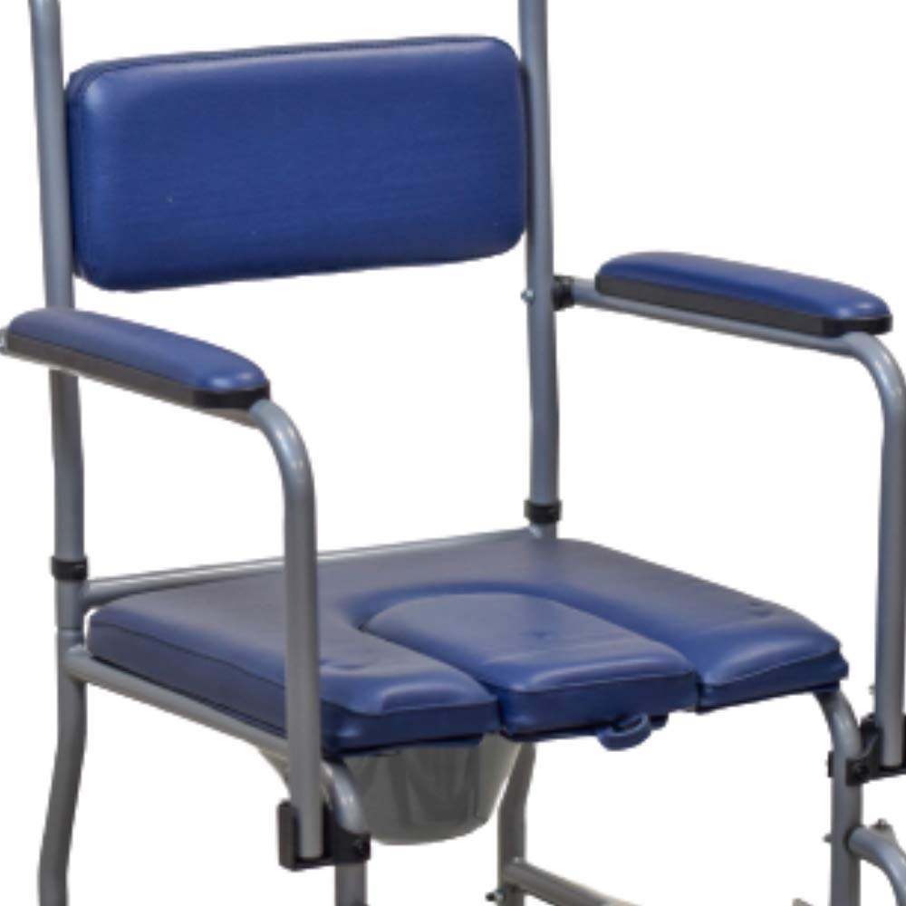 Sedia Comoda WC Imbottita con Rotelle Vaso rimovibile per Disabili e Anziani -Termigea - SE3