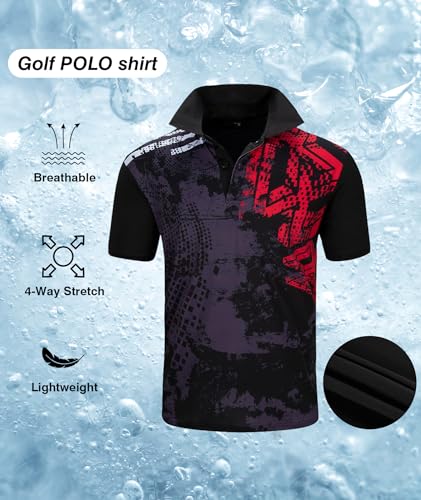 Image of ZITY Golf Polo Shirts for Men Short Sleeve UPF 50+ Athletic Tennis T-Shirt
