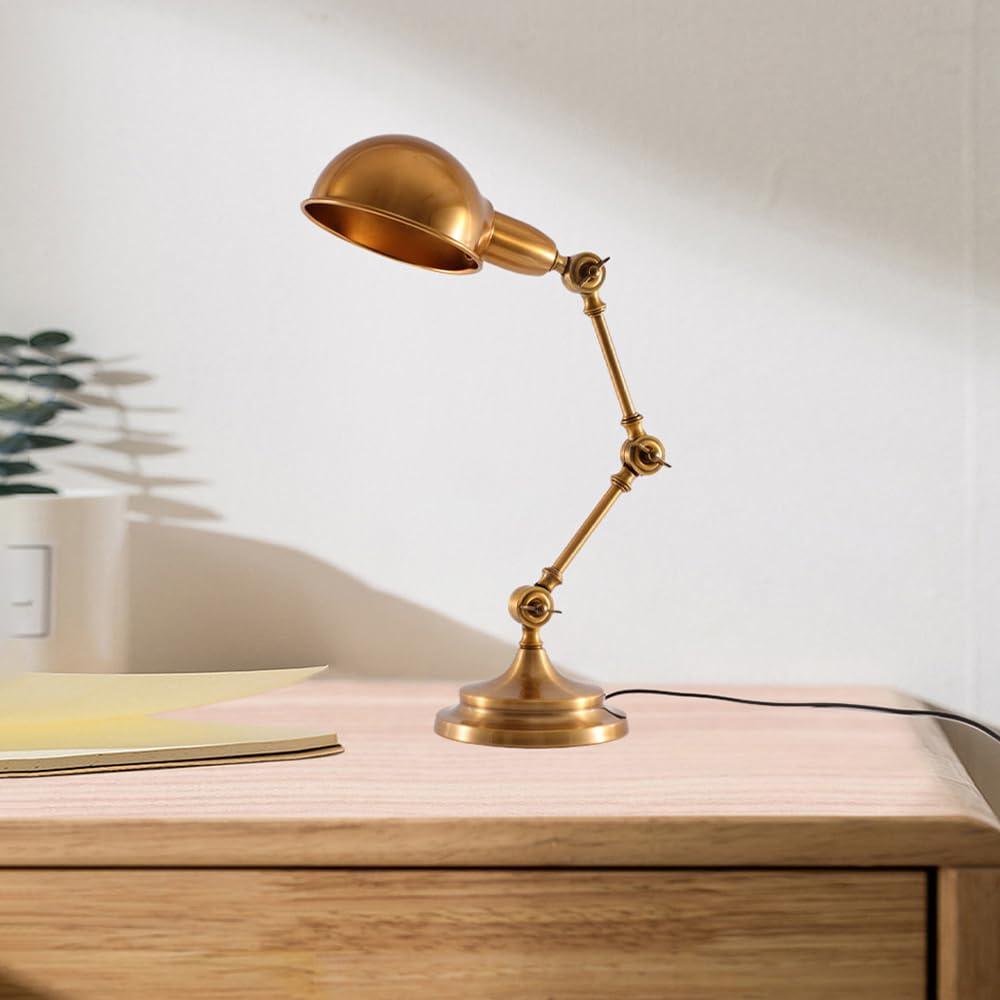 Lampada da scrivania Vintage con Braccio oscillante Regolabile a Collo D'Oca, lampade da Tavolo da Architetto, Camera da Letto, Comodino, Lampada da Comodino per Ufficio Domestico, Lavoro, Studio,